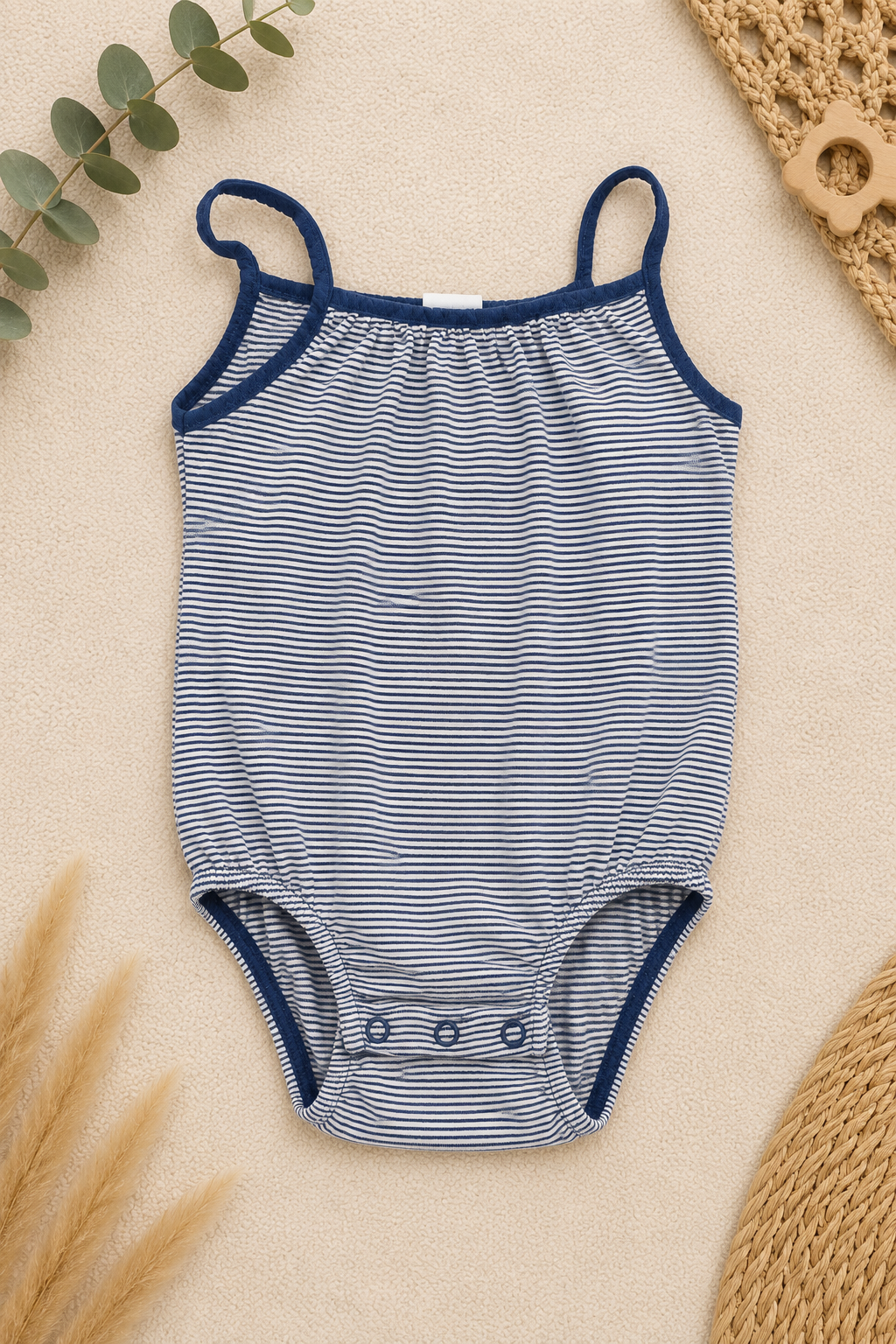 H&M Body Träger Marine-Weiss Gestreift