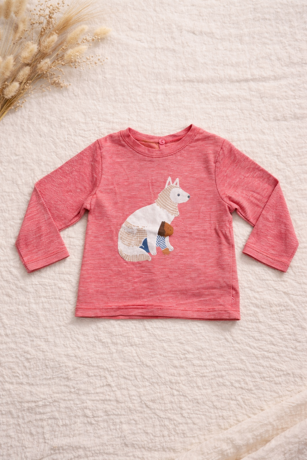 T-shirt à manches longues avec motif loup