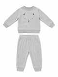 Set von RR Sweatshirt & Hose Grau Katze