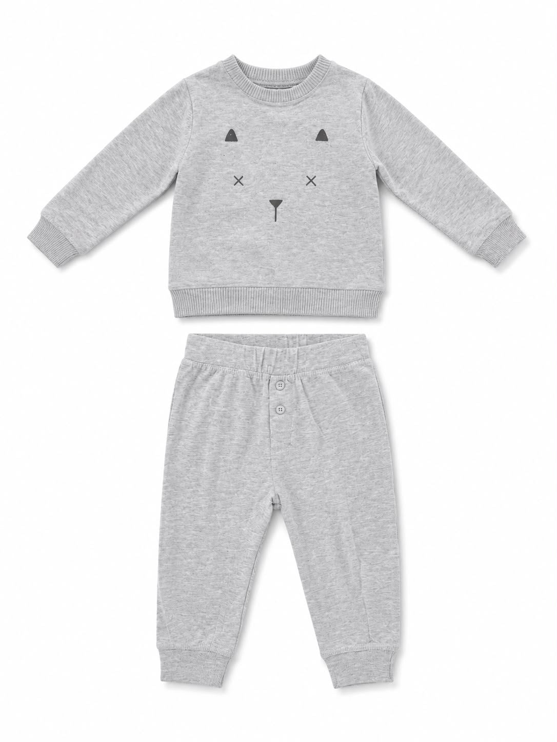 Set von RR Sweatshirt & Hose Grau Katze