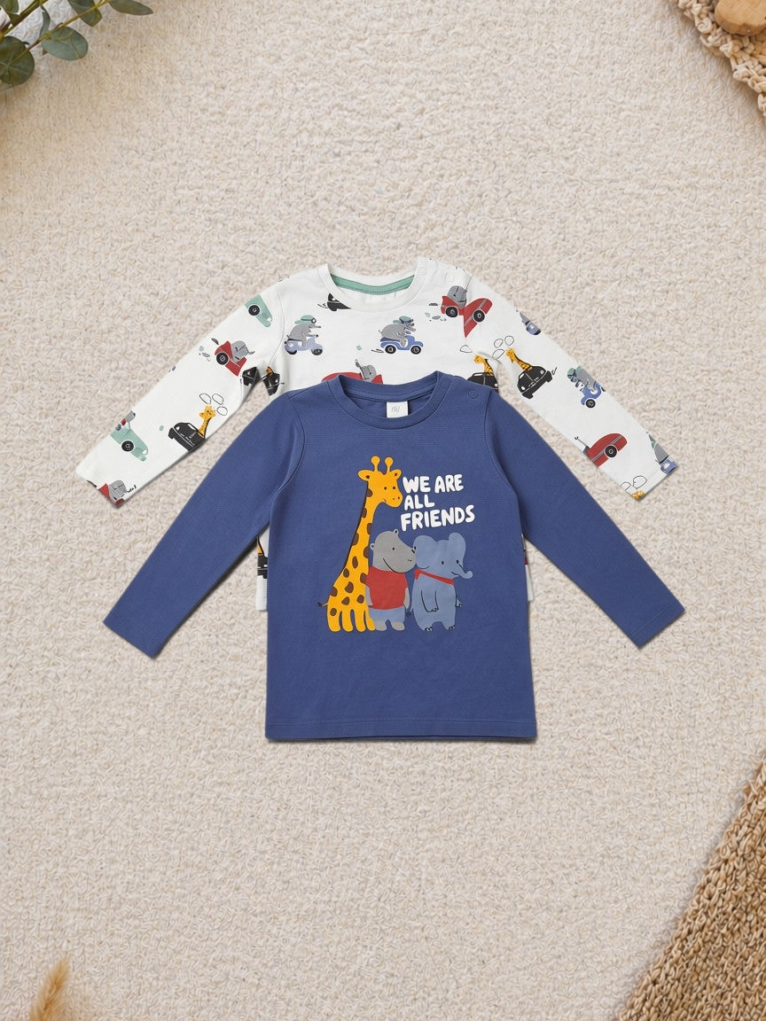 H&M 2er-Pack Shirts Tiere