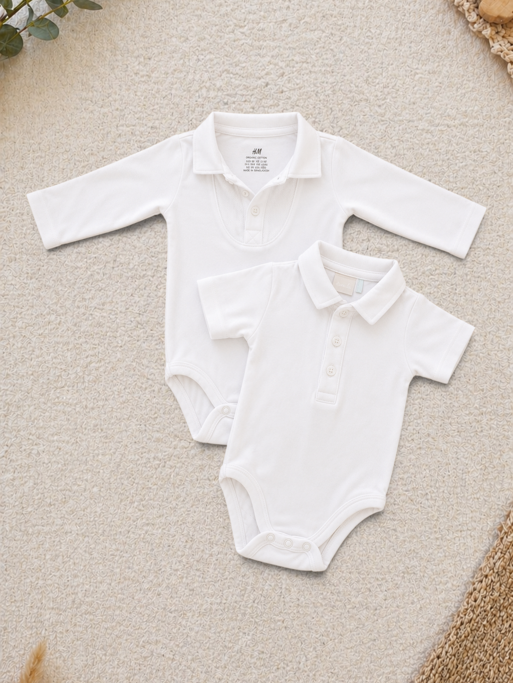 H&M 2er-Pack Body Weiss Polo