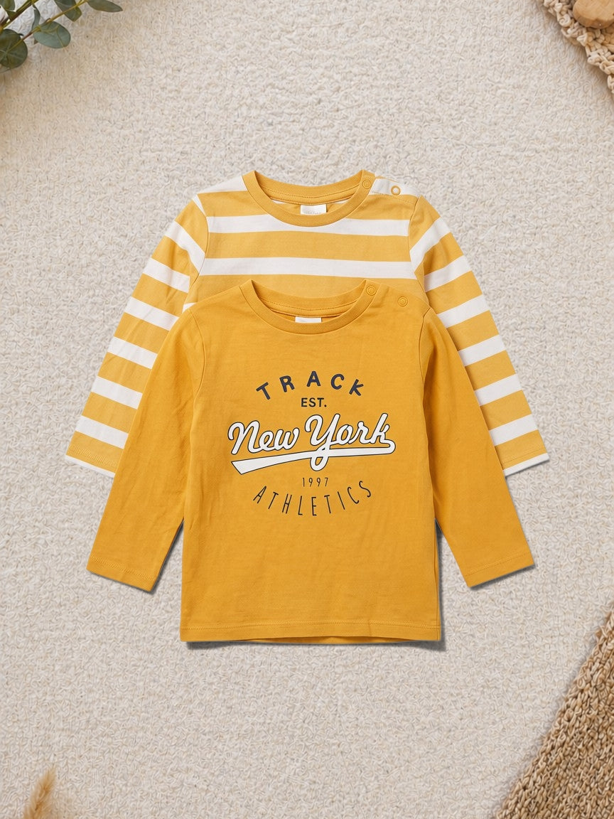 H&M 2er-Pack Shirts Gelb