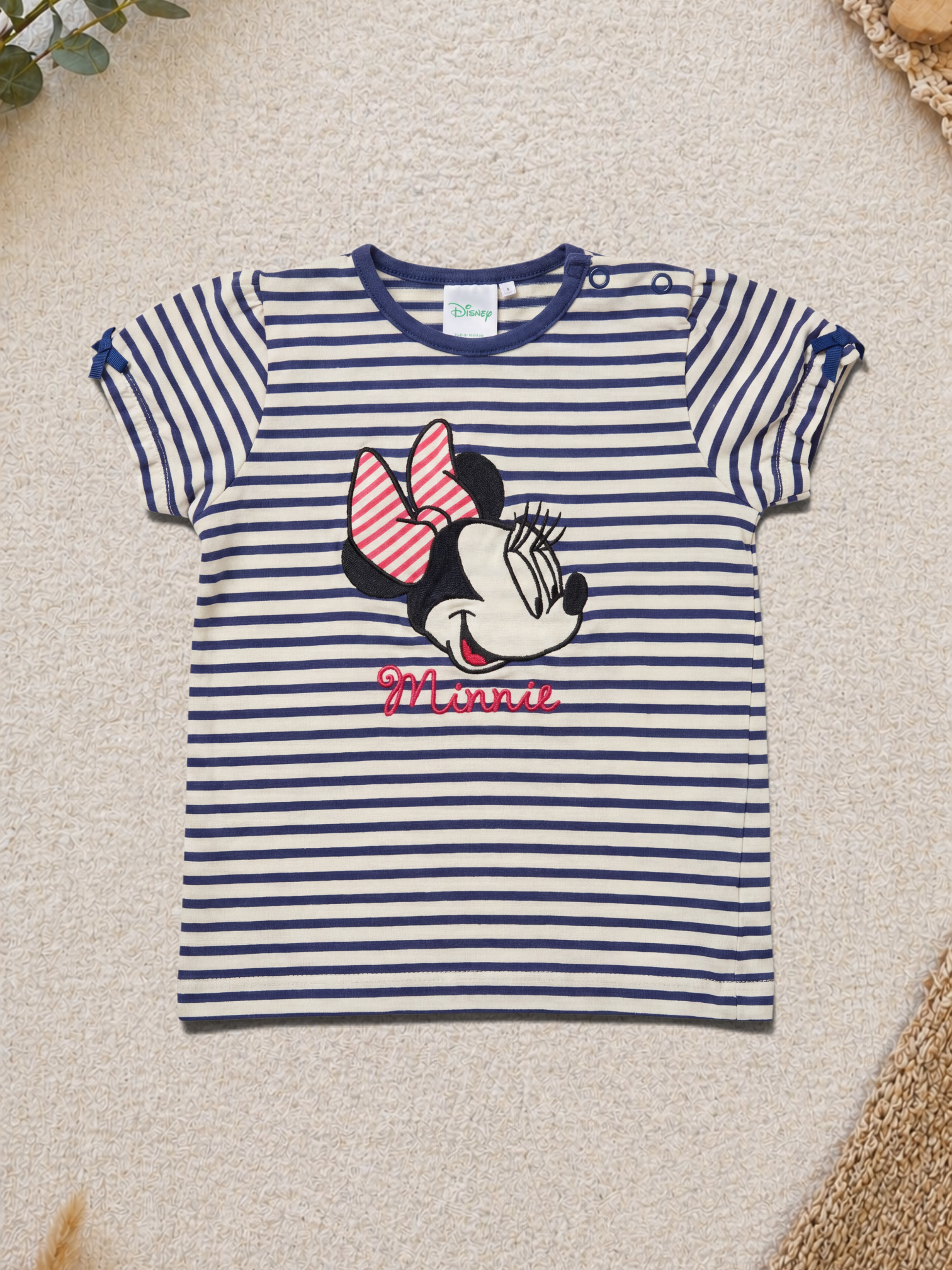 Disney T-Shirt Minnie Gestreift Navy