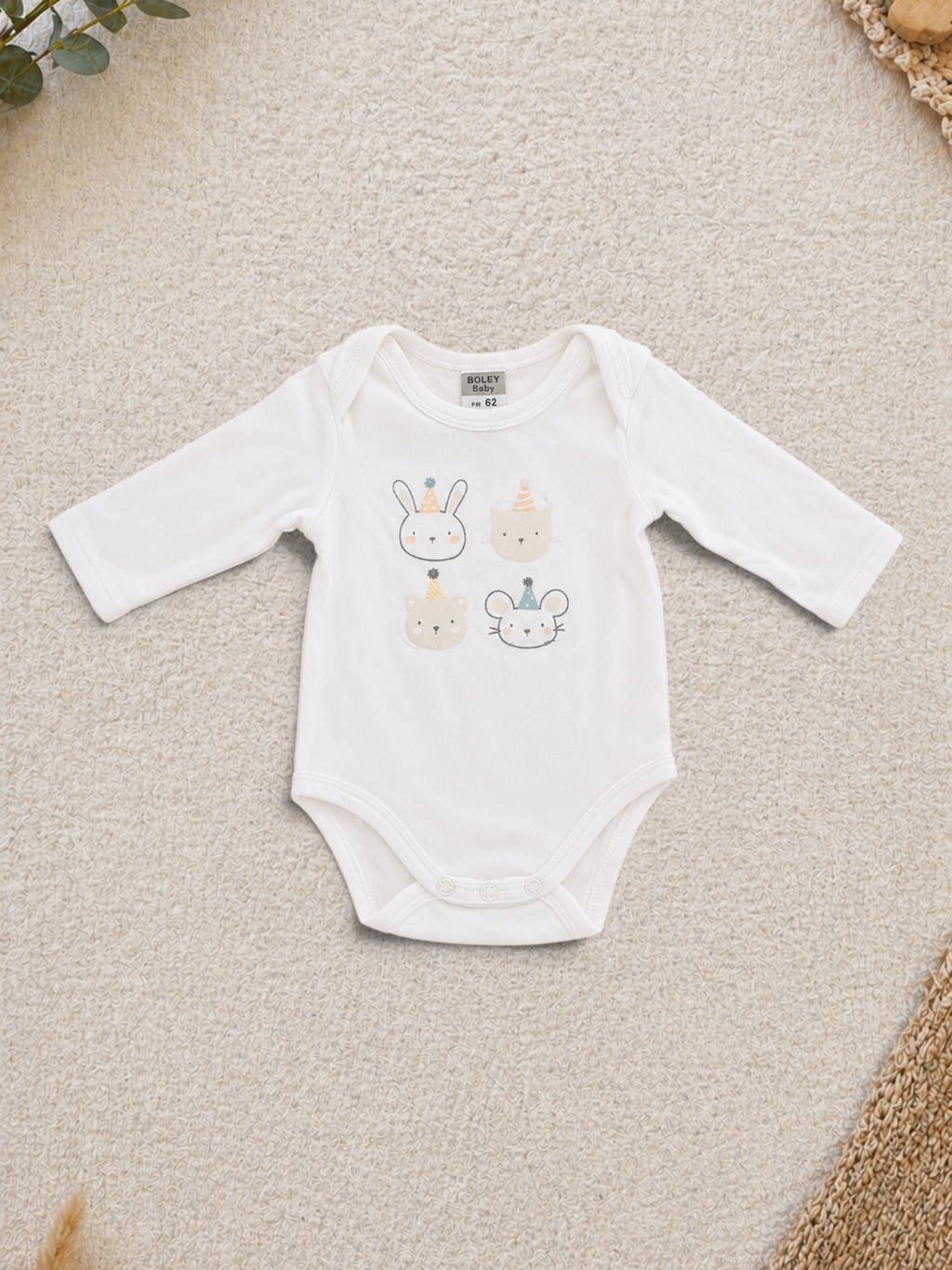 Boley Baby Body Weiss Party Animals
