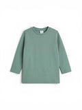 H&M Langarm-Shirt Salbeigrün Uni