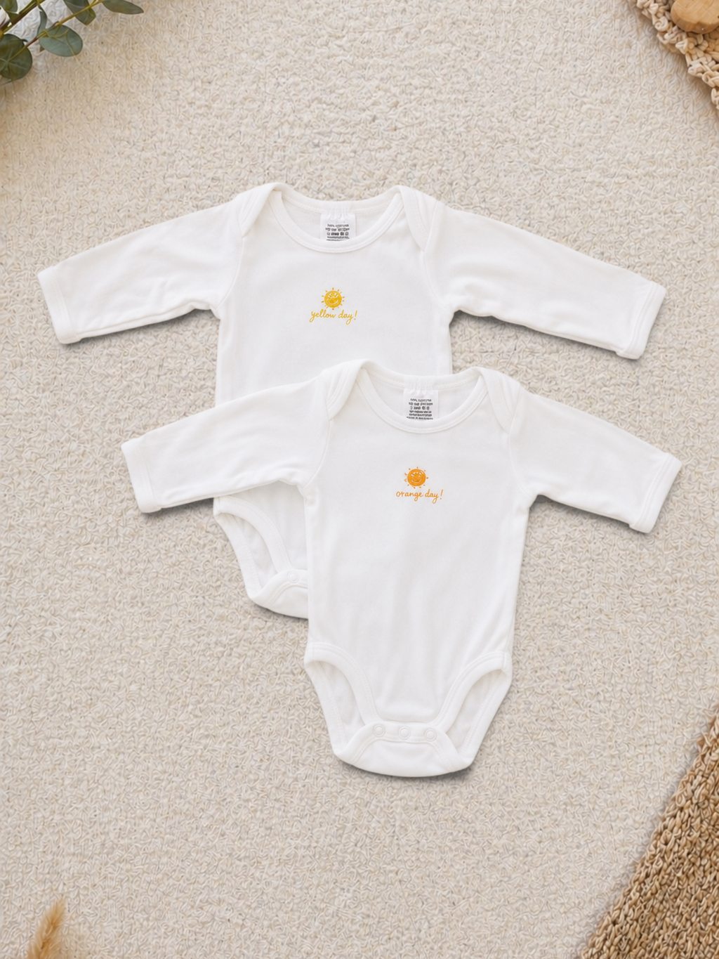 2er-Pack Body Weiss Yellow & Orange Day